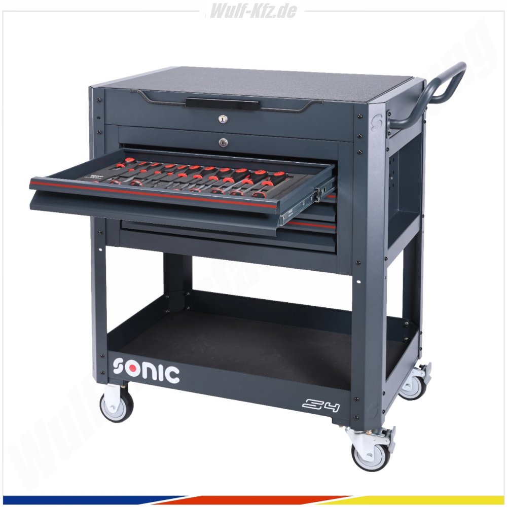 Sonic gefüllter Servicewagen NEXT S4 / 140-tlg.